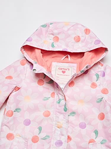 Image of Carter's Toddler & Little Girls' Midweight Fleece Lined Hooded Raincoat Rain Jacket