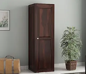 KARINA FURNITURE Wooden Wardrobe for Clothes | Sheesham Wood 1-Door Wardrobe with 5 Shelves Storage | Solid Wood Large Cupboard Almirah: Storage Cabinet for Your Living Room/Bedroom (Design 31)