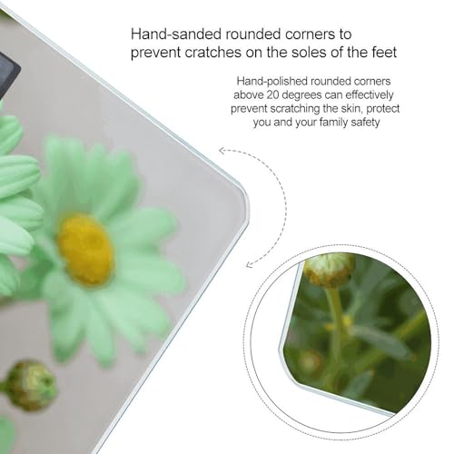 Báscula digital para cuerpo Daisy color verde pastel miniatura 4