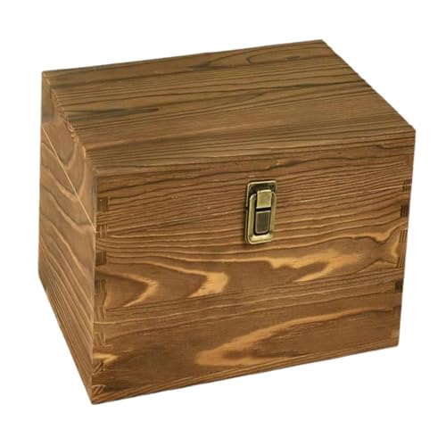 QLECXZI Caja de Para madera vintage para guardar pulseras, collares y joyas. Ideal para mantener ordenadas las joyas y las artesanías en el dormitorio o la