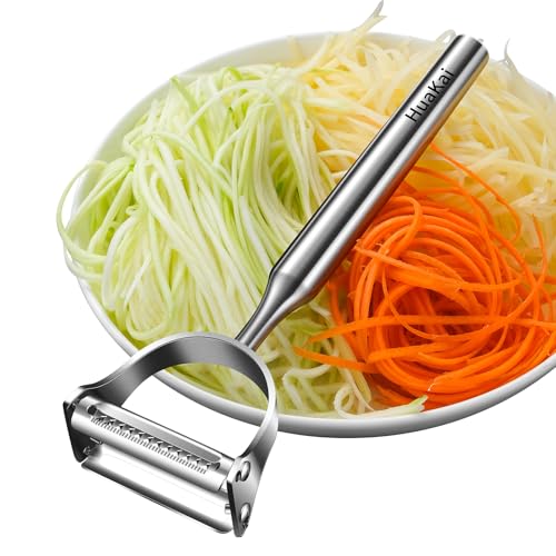 Stainless Steel Vegetable Peeler, 2-in-1 Multi-Function Design,Various Fruits and...