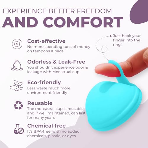 Image of Reusable Menstrual Disc (2 Pack) - Soft Medical Grade Silicone Period Disc for Light & Heavy Flow, Leakproof 12-Hour Protection, Easy Removal, Menstrual Cup, Tampon & Pad Alternative, Two Sizes