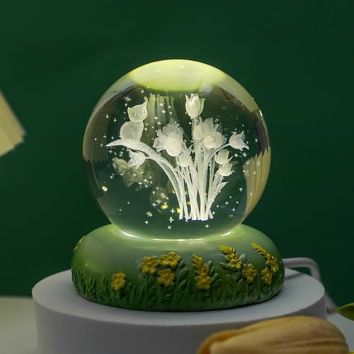 Lámpara de Mesa Bola de Cristal 6 cm LED USB miniatura 6