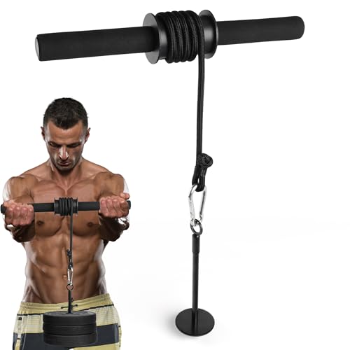 unycos - Rodillo de Acero para Muñeca y Antebrazo, Polea con Carga Máxima de 60 kg para Fortalecer Tríceps, Bíceps, Pectorales, Dorsales, Ejercitador de Brazos, Gimnasio en Casa, Fitness