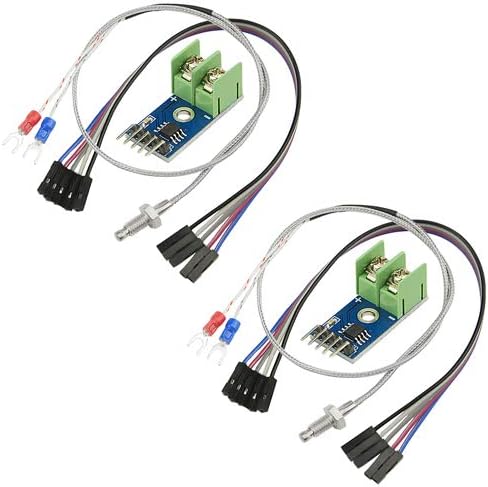 XINGYHENG 2Pcs DC 3-5V MAX6675 Themocouple Module Mini Board and 2Pcs K Type Themocouple Temperature Sensor with Cable Cord