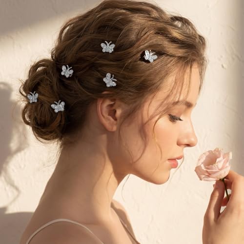 Set de 40 Pinzas para Cabello Mariposa Metal miniatura 2