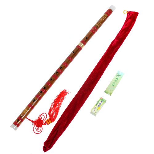1pkg Traditional Handmade Dizi Bamboo Flute Chinese Musical Instrument in C Key