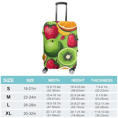 Various Fruits Luggage Covers Tsa Approved Suitcase Cover Elastic Washable Luggage Sleeve Carry on Cover Protector Anti-Scratch Suitcase Protector Fits 19-30 Inch Case(S)2
