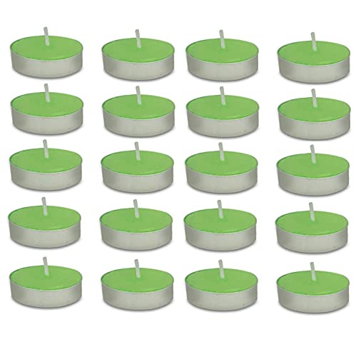 Image of AuraDecor Scented Tealight Candles, Pure Wax 20 Pcs (Jasmine)