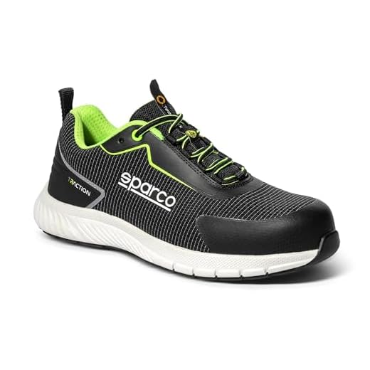 Sparco Traction Yuki Scarpe Antinfortunistiche da Uomo S1PS ESD SR FO HRO Basse Metal Free. Ultraleggere, Traspiranti estive con Puntale in vetroresina. EU 42