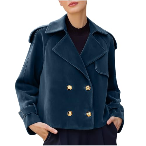 Manteau court élégant pour le travail veste courte en daim femme