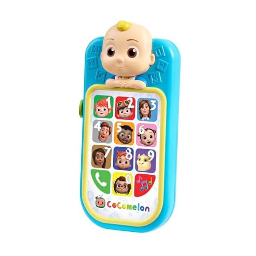 CoComelon JJ’s First Learning Toy Phone for Kids with Lights, Sounds, Music to Introduce Feelings, Letters, Numbers, Colors, Shapes, and Weather to Children, by Just Play