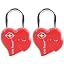 83b) Red Heart Key Padlock (2 Pack)