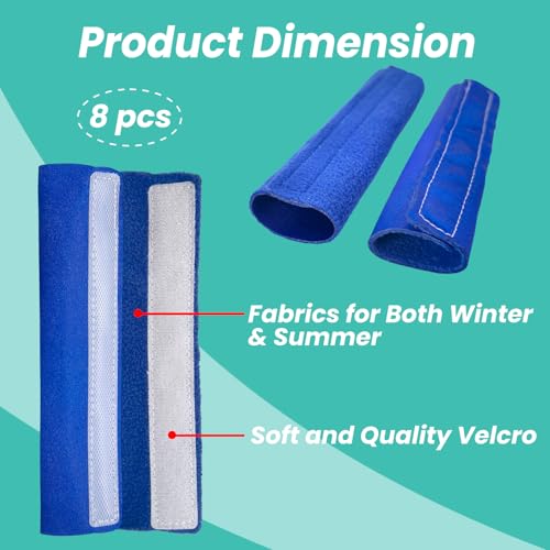 Image of NATAKU 8Pack Satin Strap Covers, Breathable Silk Strap Cushions for Mask Strap Headgear,Universal and Reusable Fleece Strap Comfort Pad, C Papa Accessories & Supplies for Reducing Red Mark(Blue)