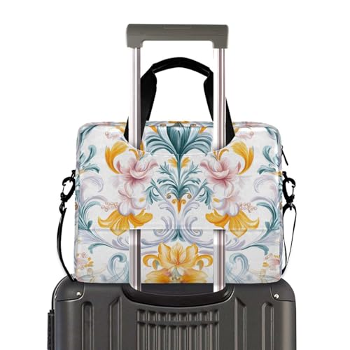 Funda para portátil con patrón floral amarillo ALAZA 13-15.6 pulg miniatura 4