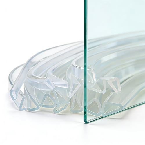 5m Transparenter U-Form Kantenschutz, Klemmprofil Kantenzierstreifen Für Glastische, Selbstklemmend Tischkantenschutz Dichtungsstreifen(2-3mm)