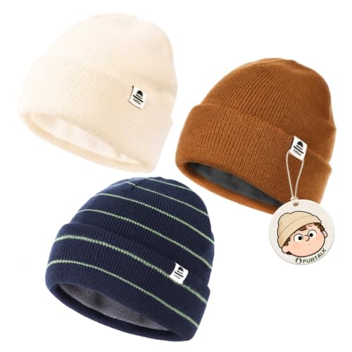 Image of FURTALK Baby Beanie Fleece Lined Toddler Winter Hat Boys Girls Kids Hats