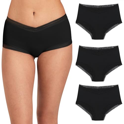 Image of Maidenform Women's Microfiber Boyshort Underwear, Modern Full Coverage Boyshort Panty, 3-pack
