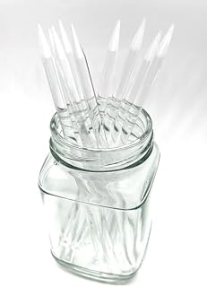 Weststone 40pcs 6 in CLEAR Pointed Acrylic Sticks For Cake Pops or Candy Apple - Heavy duty