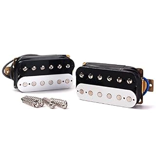 Alnicov Micro guitare noir et blanc Zebra face Humbucker Double bobine micros guitare électrique 50 / 52Mm avec… - Les Beatles, Paul McCartney, John Lennon, RIngo Starr, George Harrison Alnicov Micro guitare noir et blanc Zebra face Humbucker Double bobine micros guitare électrique 50 / 52Mm avec… – Image 4
