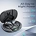 occiam Wireless Earbuds Bluetooth 90H Playback Sport Headphones with LED Charging Case Over Ear Running Ear Buds with Earhooks Workout Earphones for iOS Android,Black