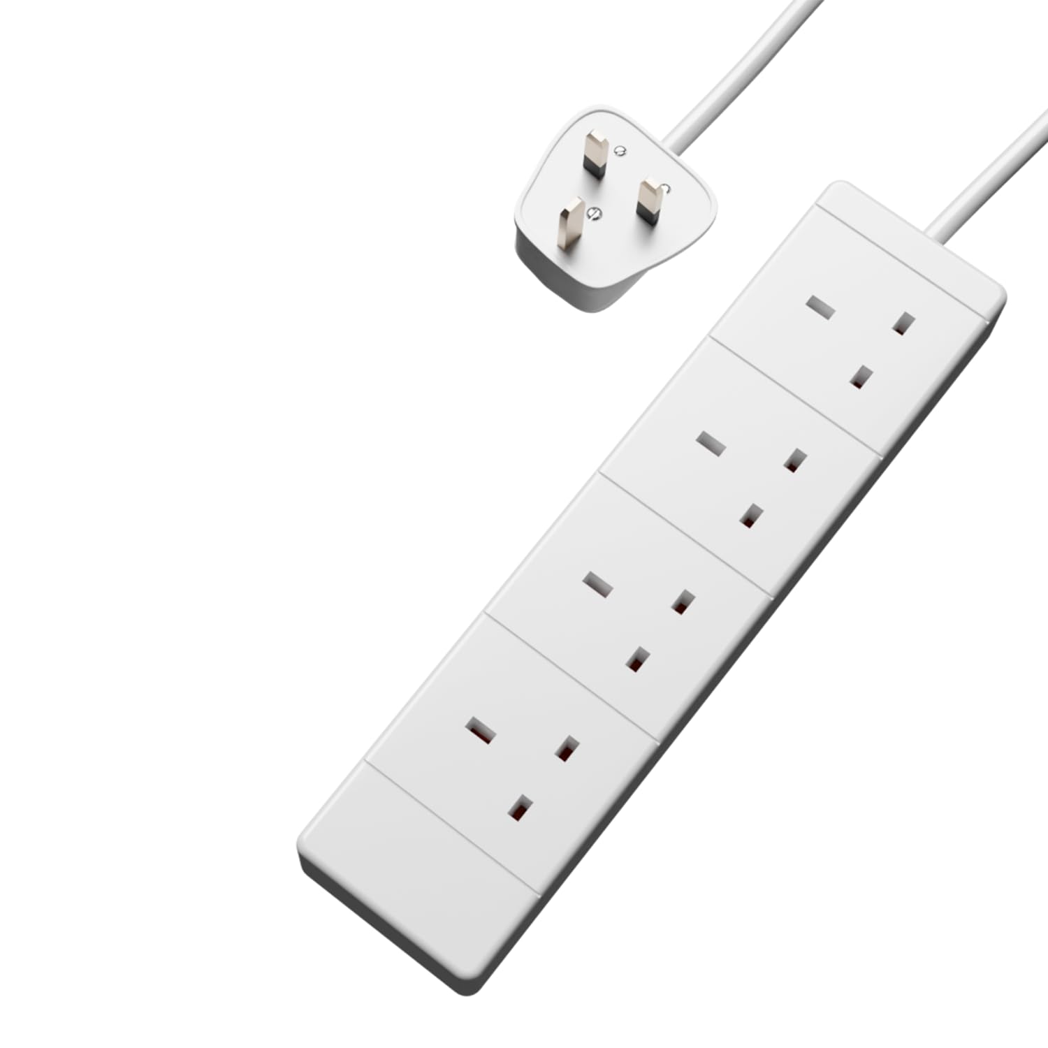 rhinocables UK Plug Extension Wire | 13A Triple Socket Power Cable for Computers, Lamps & AV Systems | BS1363/A Approved 230V Lead, Black (3m) — view 15