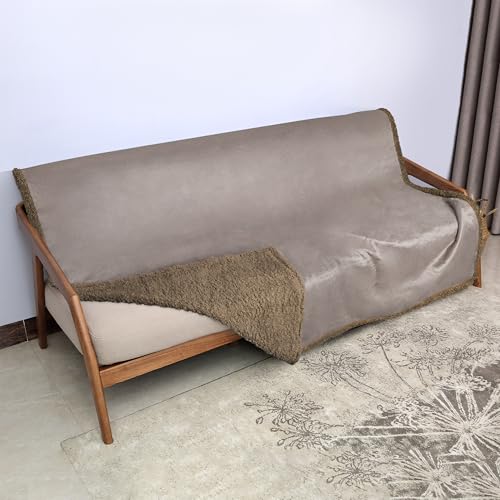 Catalonia Classy Manta impermeable, colcha, cama, sofá, manta de peluche, funda protectora para sofá, manta de vida repelente al agua, manta de forro polar sherpa para cama, sofá, sofá, 203 x 152 cm