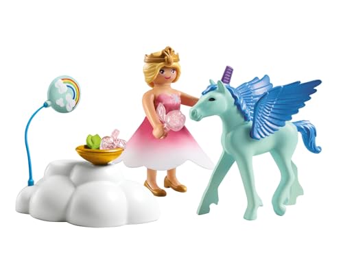 Princesse et poulain ailé avec nuage - vue 7