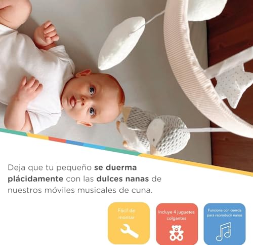 Miniatura 2 de Nuby - Little Penguin - Móvil De Cuna Musical Para Bebés - Con Música Y Suaves Figuras De Peluche - Gris - 0 Meses