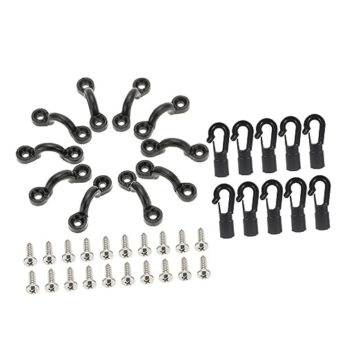 MERRYHAPY 1 Set Kayak Replacement Parts C-shaped Buckle for Kayaking Pulling Fixing Buckle Rope Buckle for Replacement Canoe Fixing Buckle Hook Outdoor Handle Buckle Nylon Material