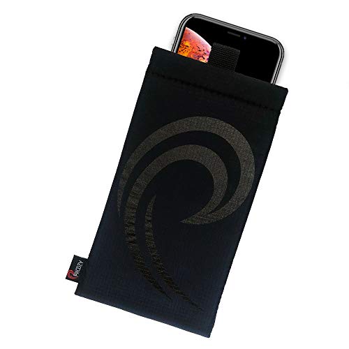 PHOOZY Thermal Phone Case - Apollo II Series : Cell Phone Pouch with AGION Lining Prevents Overheating, Extends Battery Life, Provides Drop Protection and Floats in Water (Medium-Blackout)