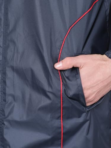 Image of Dollar Rainguard Men's PVC Full Sleeve Solid Reversible Sporty Raincoat Set With Adjustable Hood and Pocket