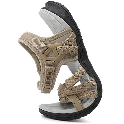 Image of UBFEN Womens Hiking Sandals Outdoors Water Sport Arch Support | Comfortable Adjustable Ankle Strap, Lightweight Suitable for Beach, Travel, Golf and Daily Wear
