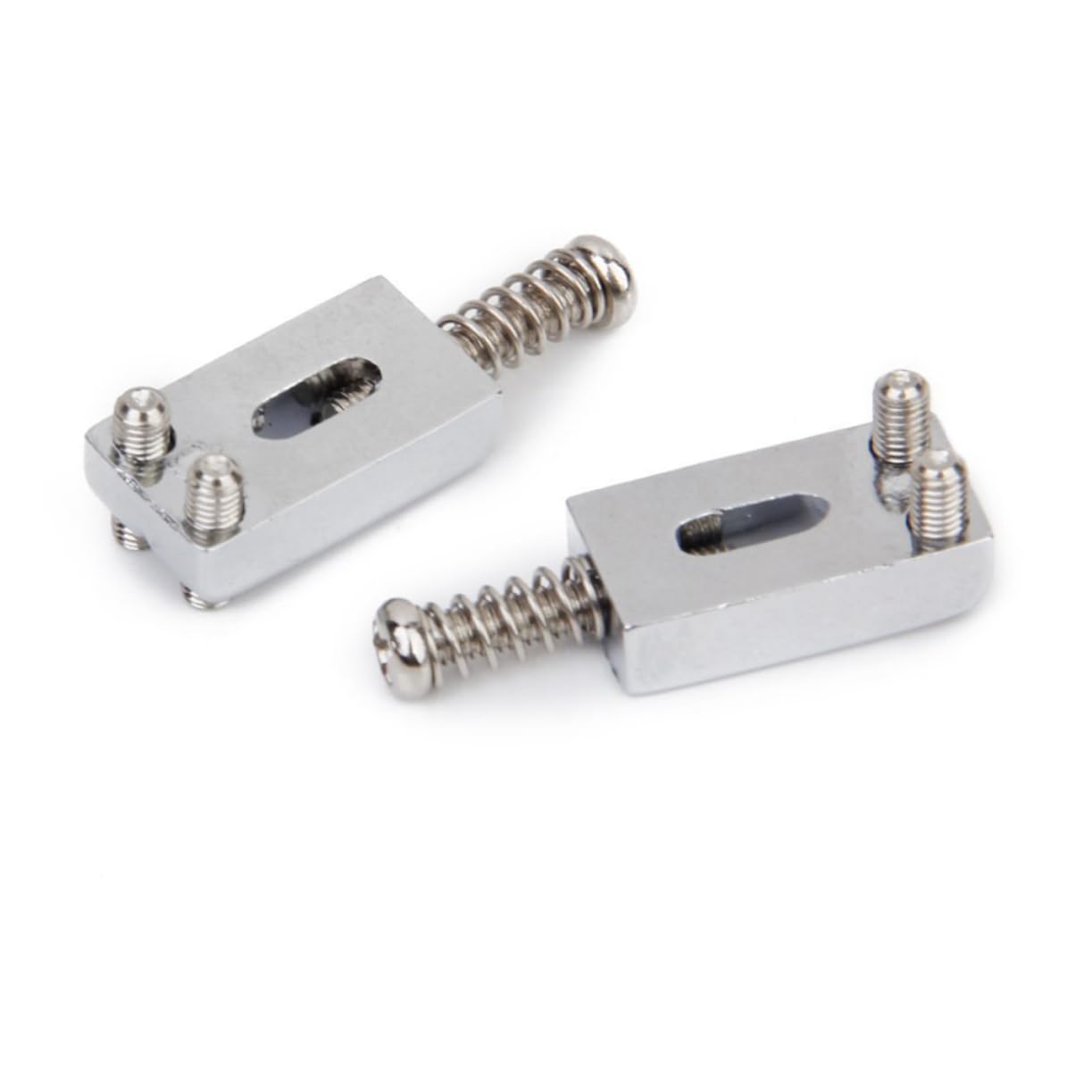 GOOHOCHY Electric Guitar Accessories 6pcs Bridge Saddles Hard Alloy Silver Finish