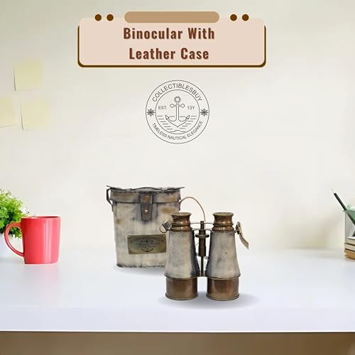 Binoculares de Latón con Estuche de Cuero Victorian Marine miniatura 5
