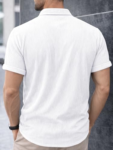 Image of Noble Monk Men's Polyester Regular Fit Solid Casual Shirt |Half Sleeve | |Stylish Shirt