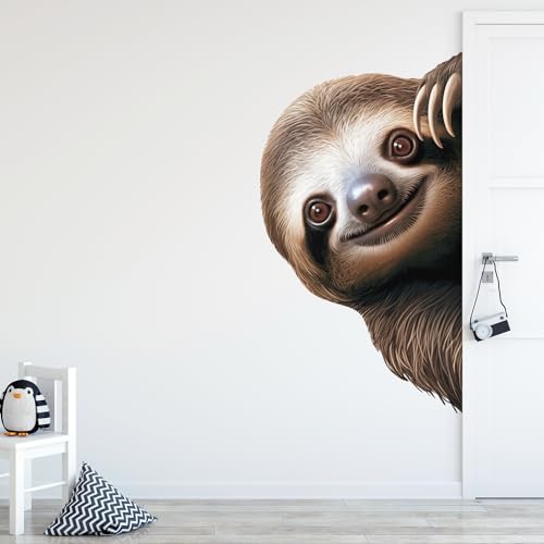 Vinilo decorativo de pared con diseño de perezoso