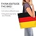 German flag Print Shoulder Bag â€“ Large Tote Bags for Women, Shopping & Travel, Lightweight, Beach Cosmetic Bag