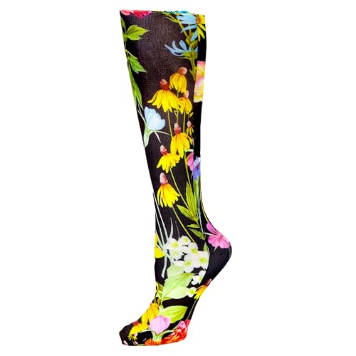 Image of Celeste Stein Therapeutic Graduated Women Compression Socks, Diabetic Socks For Womens, 8-15 mmHg For Regular Calf