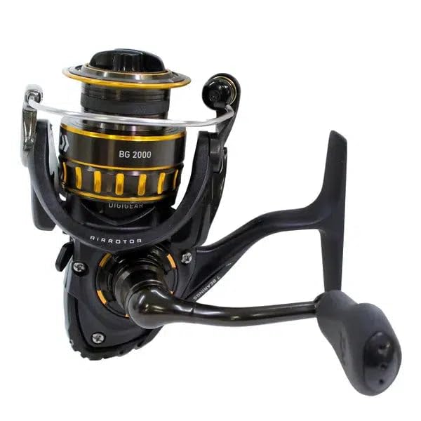 Moulinet De Pêche Spinning Daiwa BG 4500 - Frein Avant, 6+1 Roulements, Bobine Aluminium - Pour Pêche En Mer