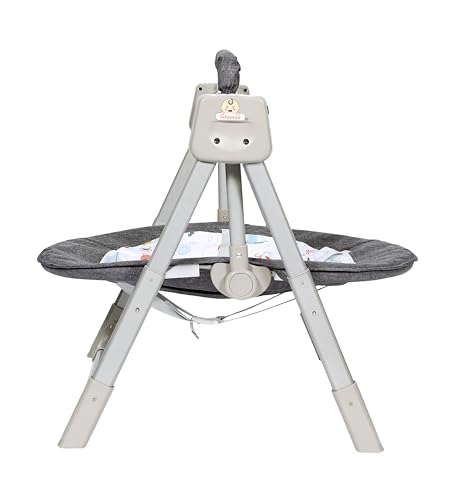 Image of Infantso Automatic Baby Swing with 3 Point Safety Harness, Remote Control, Mosquito Net, Soothing Musical, Extra Cushion, Baby Age 0-2 Years(Grey)