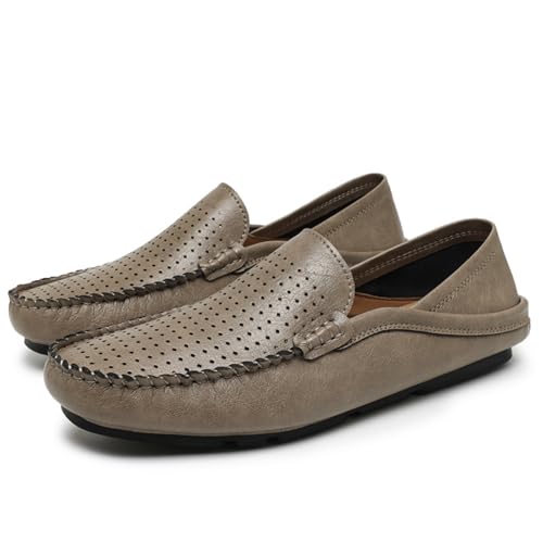 Men's Genuine Leather Penny Loafers Slip-On Shoes Low Profile Sole for Daily Commute Casual Wear Driving Walking2