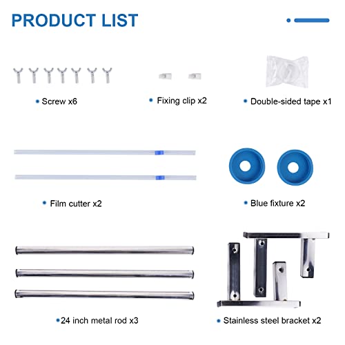 Stretch Film Wrapping Machine, 21.65" Stainless Steel Table Stretch Film Dispenser Packing Machine Manual Pallet Wrapper Tool #TOP4