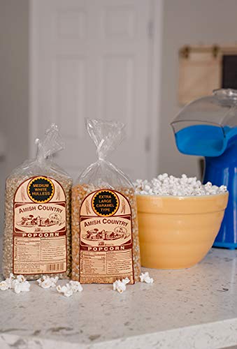 Amish Country Popcorn | 2-2 Lb Bags | 2 Lb Medium White And 2 Lb Extra Large Caramel Type Popcorn Kernels Bundle | Old Fashioned, Non-Gmo And Gluten Free #TOP5