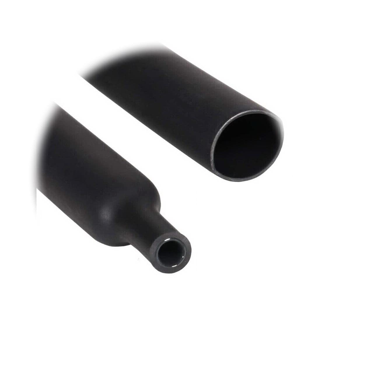 3:1 Heat Shrink Tubing Heavy Duty Black Polyolefin Grade Sleeving 4 Ft 7/16" Adhesive Lined Heat Wire Shrinkable Tube Marine Shrink Tubing