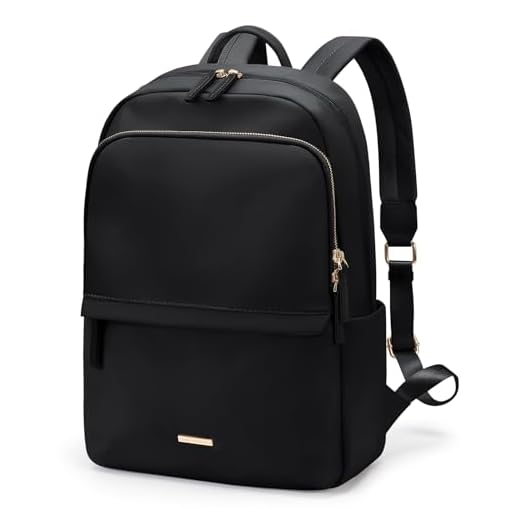 GOLF SUPAGS Mochila feminina para laptop fina para computador, trabalho, viagem, faculdade, mochila para notebook de 15,6 polegadas (preto)