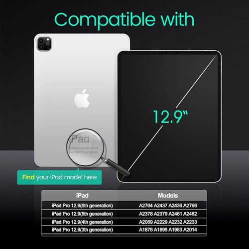 Image of EZ-GLAZ-2 Pack for iPad Pro 12.9 Inch Screen Protector 6th 5th 4th 3rd Gen (2022 /2021 /2020 /2018), Military-Grade Shatterproof, 9H+ Tempered Glass with Installation Box, Anti-Scratch, Apple Pencil Compatible, HD Clarity, Bubble Free