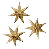 Lumabase Paper Lantern 7 Pointed Star, Gold
