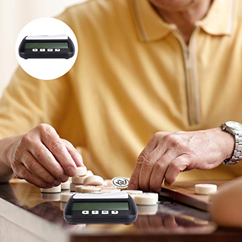 Kisangel Relógio digital de xadrez com temporizador de xadrez para jogos de tabuleiro chinês, inglês