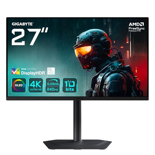 Ya en mundofriki.es: Gigabyte MO27U2 OLED 4K UHD Gaming Monitor - 3840 x 2160, 240Hz, 0,03 ms, 1000 CD/m², Display HDR True Black 400, HDMI 2.1, DisplayPort 1.4